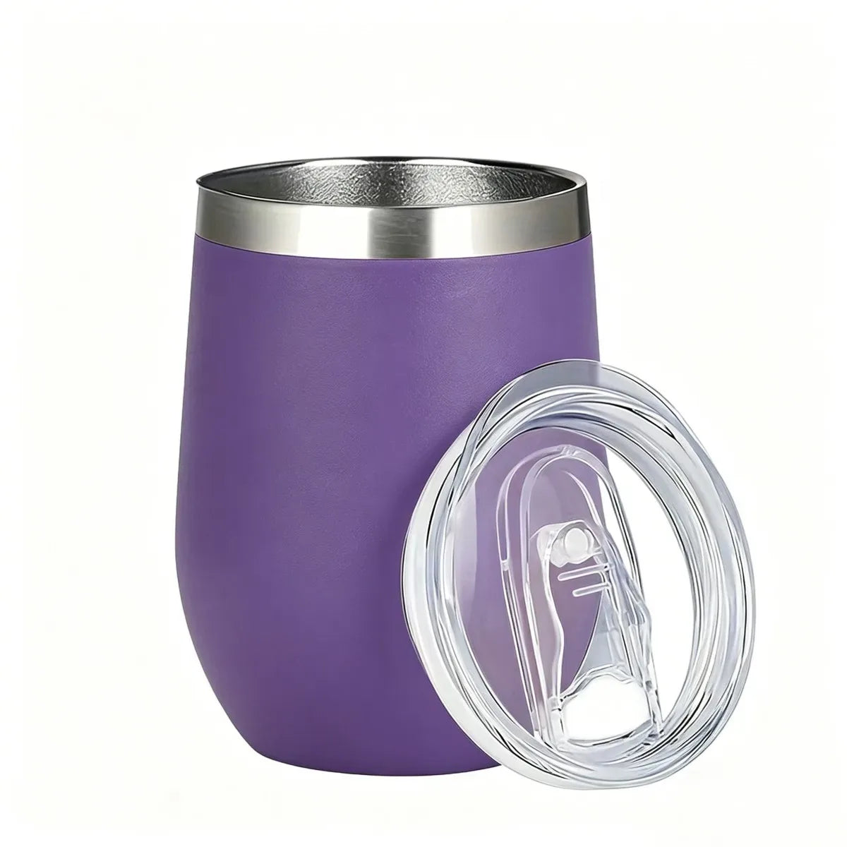 12oz Stainless Steel Egg-Shaped Travel Cup