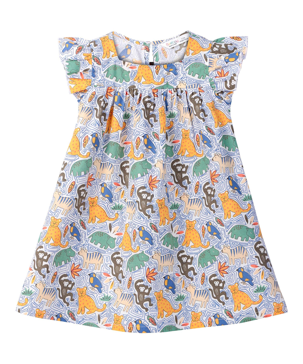 Beebay Animal Print Ruffle Dress