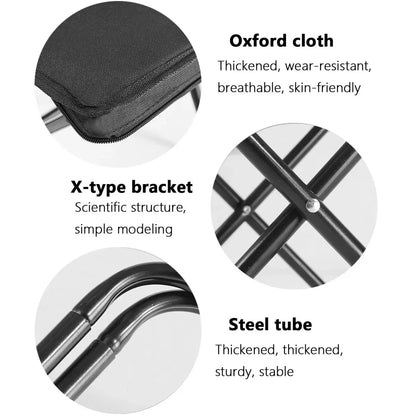 Compact Folding Stool with Zipper Carry Pouch