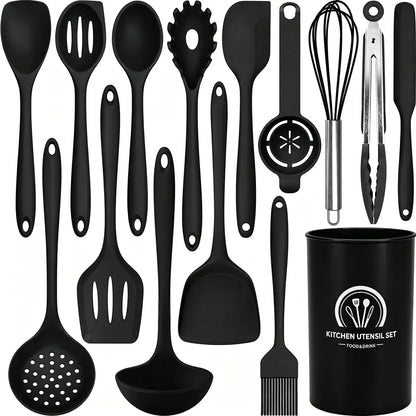 15-Piece Silicone Kitchen Utensil Set