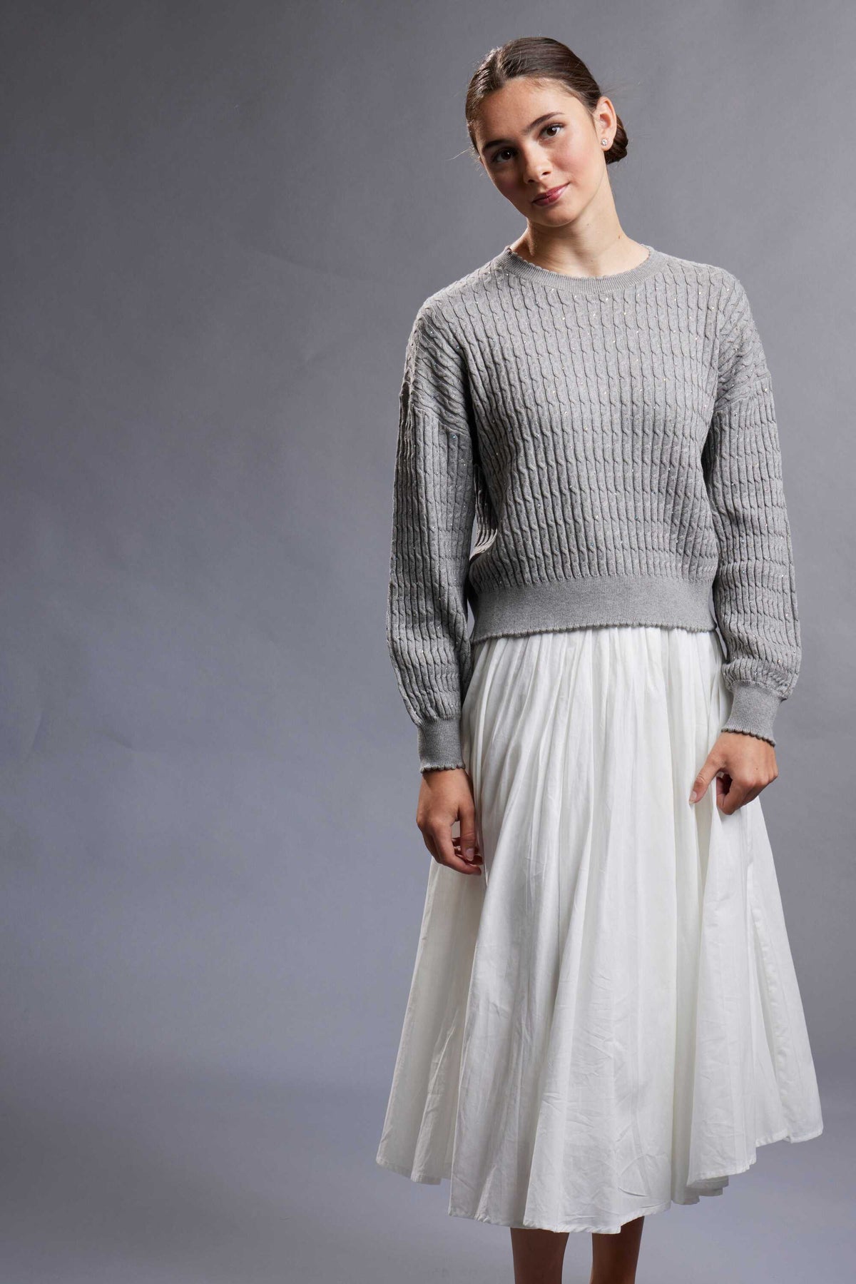 MiJN White Gathered Skirt