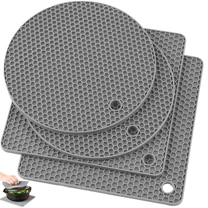 4-Pack Multi-Purpose Silicone Trivet Mats