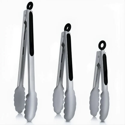 3-Piece Stainless Steel BBQ Tongs