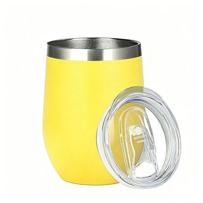 12oz Stainless Steel Egg-Shaped Travel Cup