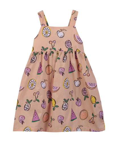 Beebay Fruit Print Tie-knot A-Line dress