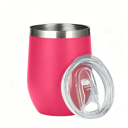 12oz Stainless Steel Egg-Shaped Travel Cup