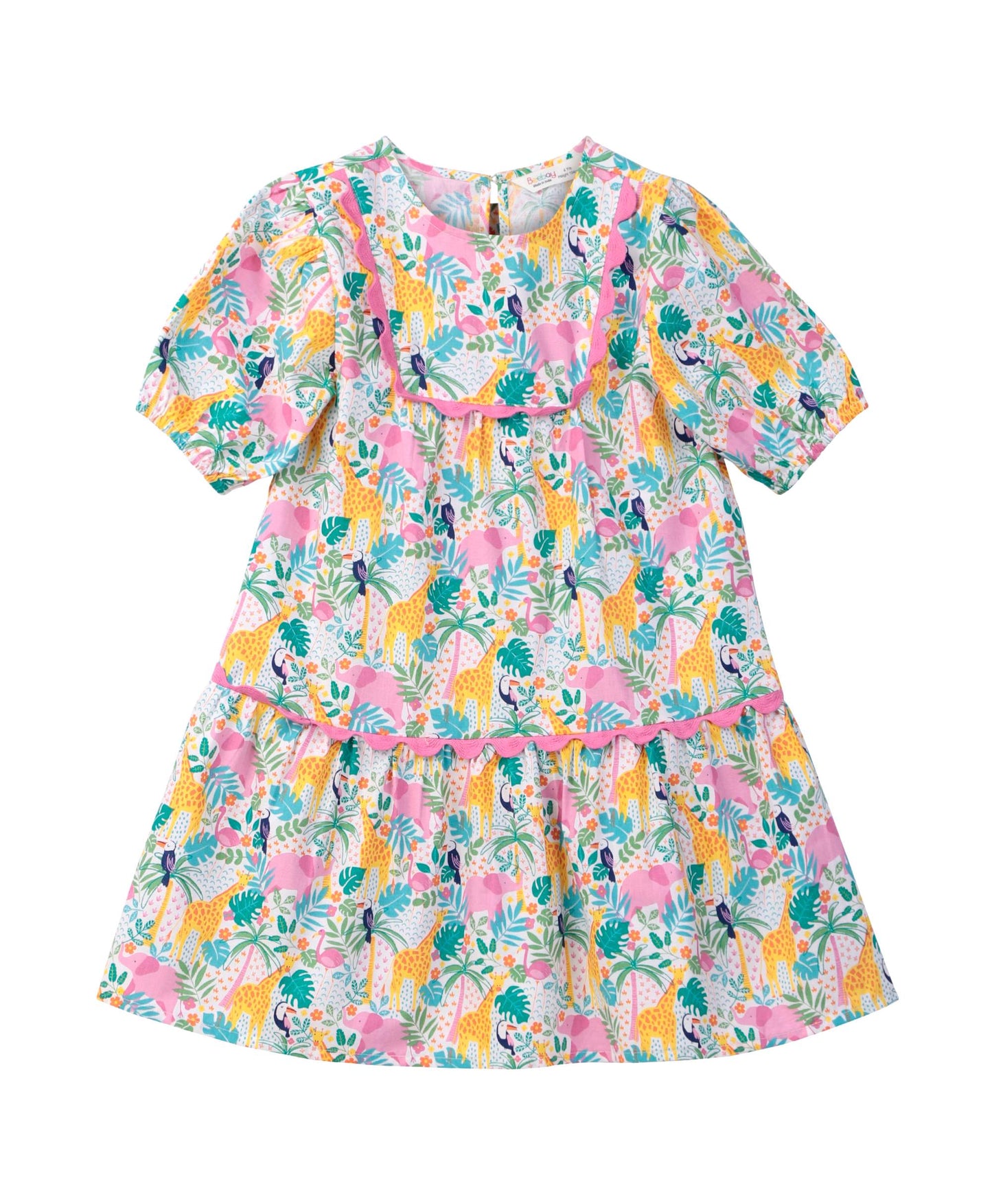 Beebay Tropical print lace detail dress