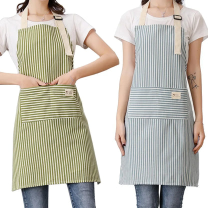 2-Pack Striped Cotton Linen Apron