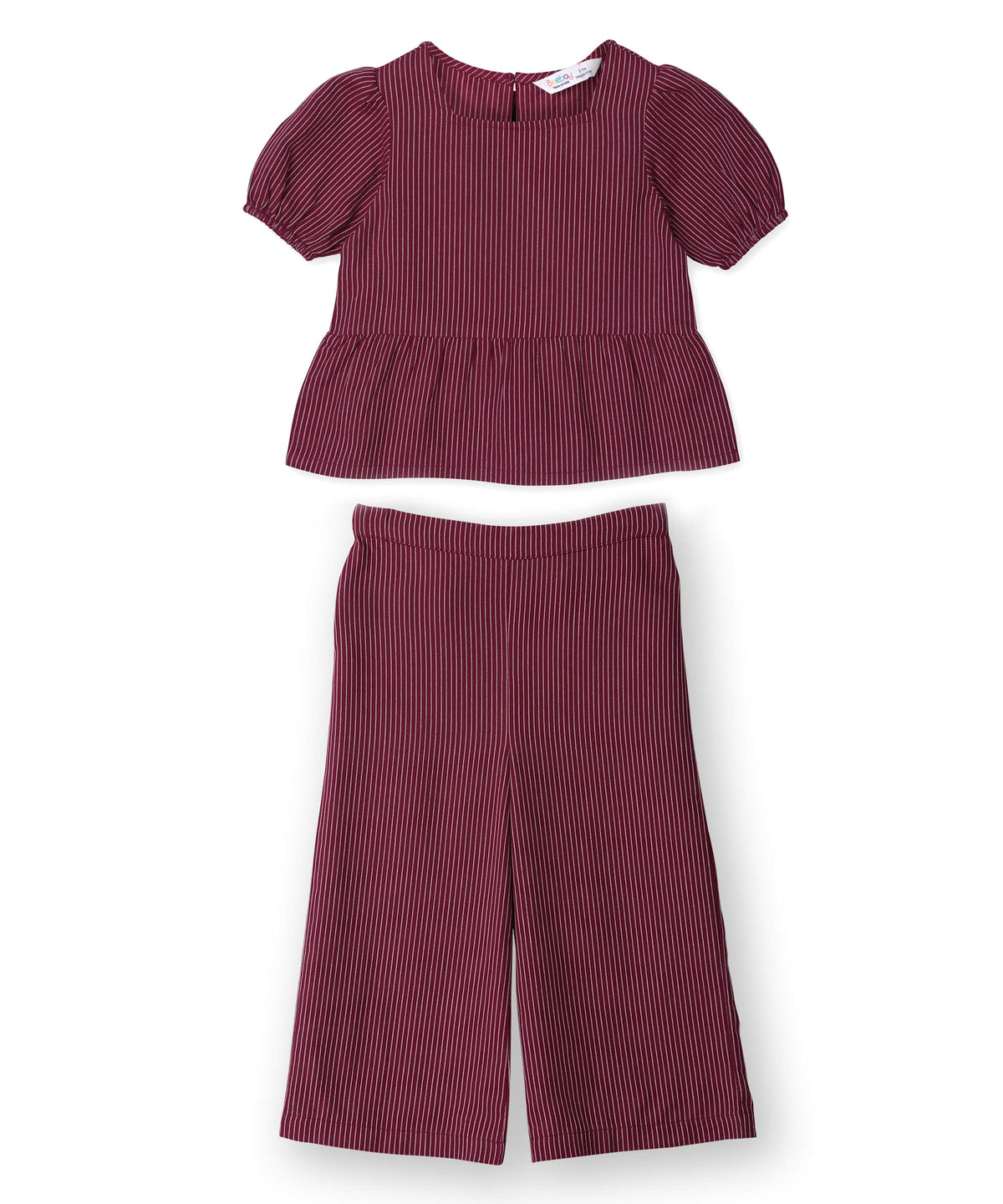Beebay Pinstriped peplum co-ord set