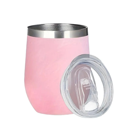 12oz Stainless Steel Egg-Shaped Travel Cup