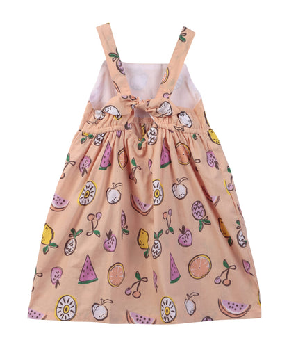 Beebay Fruit Print Tie-knot A-Line dress