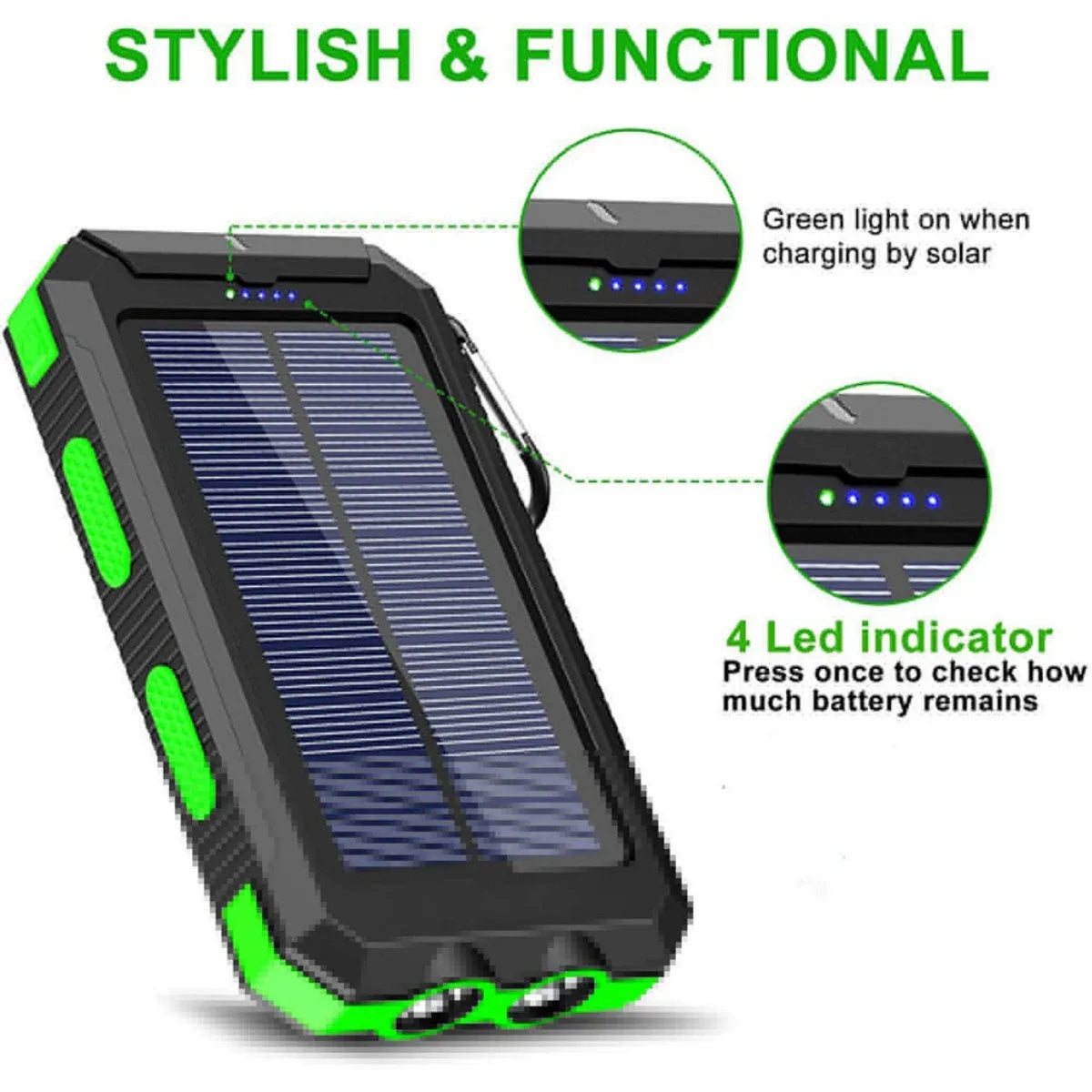 Dual-Charging Solar Power Bank