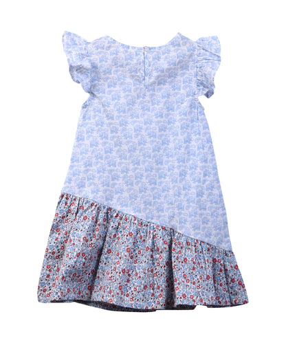 Beebay Elephant print Asymmetric frill dress