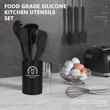 15-Piece Silicone Kitchen Utensil Set