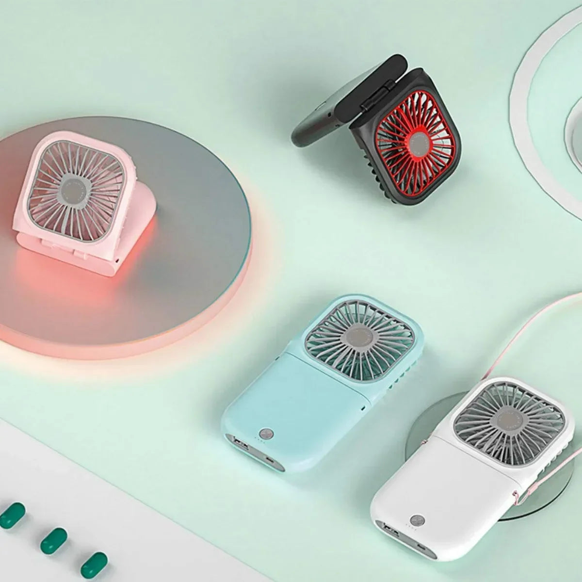 3-Speed USB Rechargeable Mini Fan