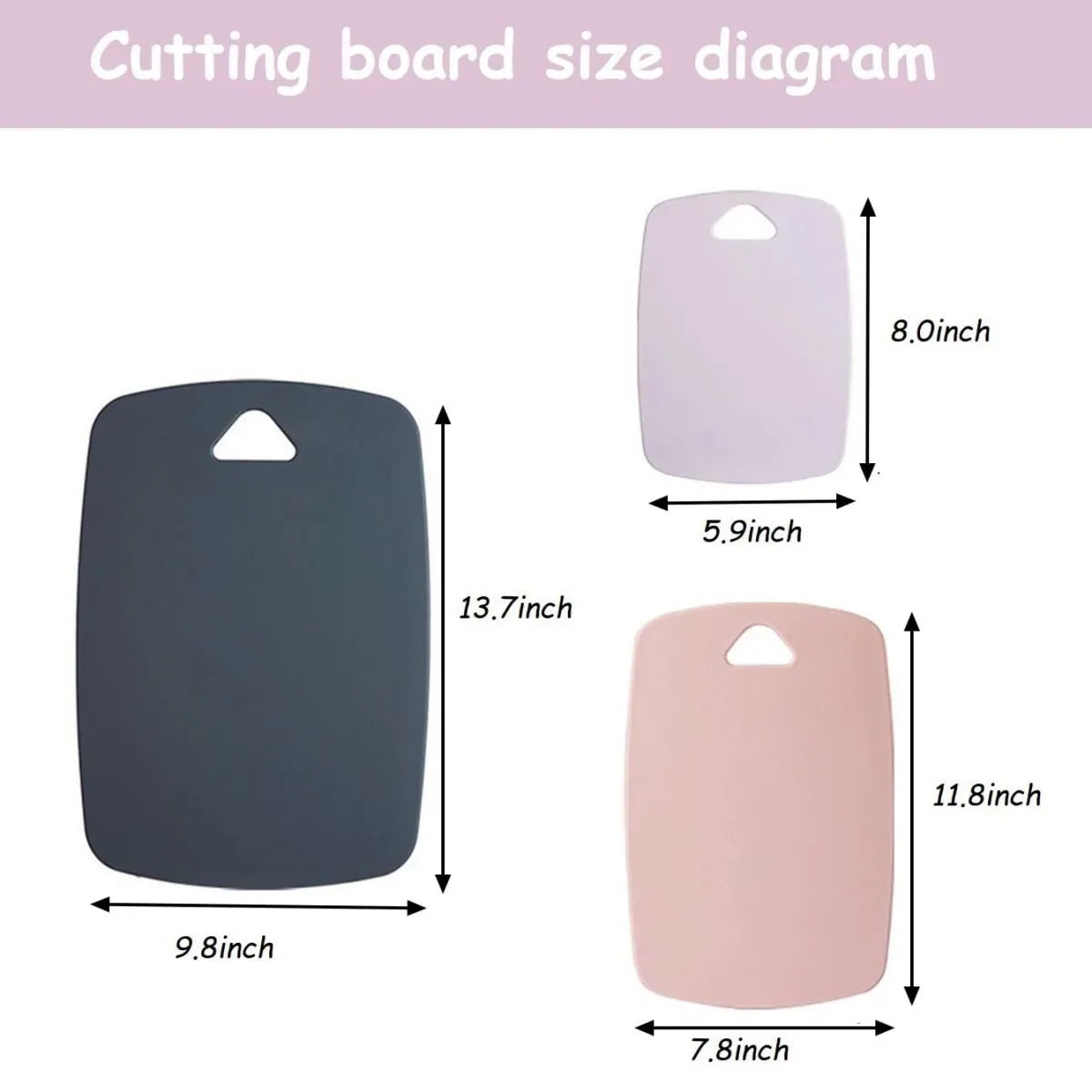 3-Piece Plastic Cutting Board Set