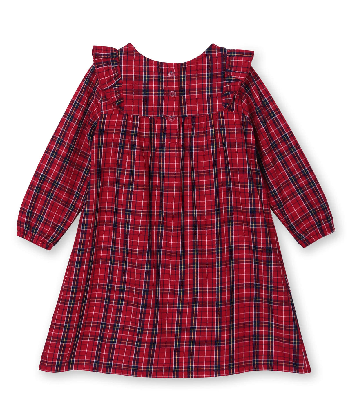 Beebay Shoulder frill check dress Red