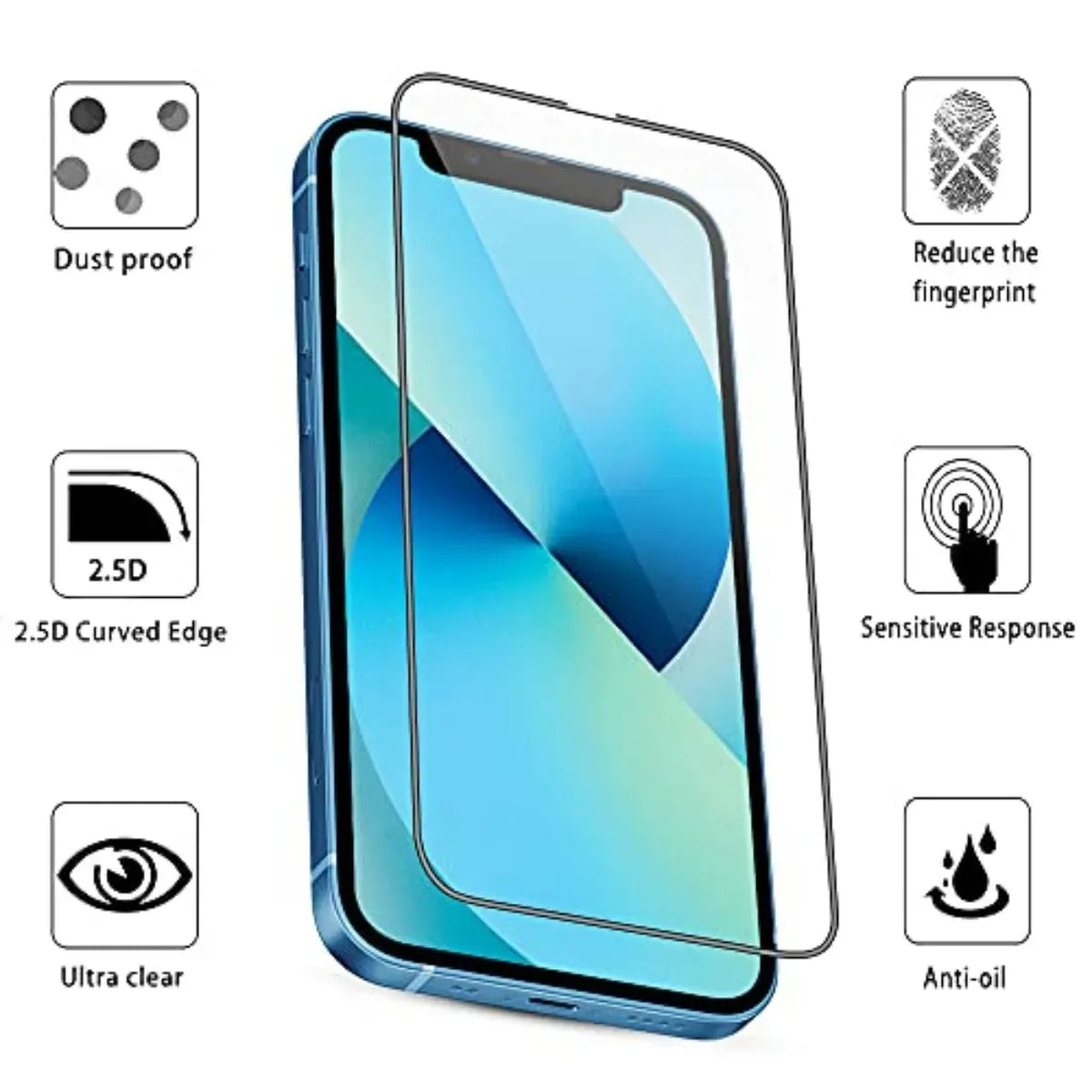 2 Pack HD Clear Anti-Fingerprint Screen Protector