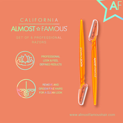 ALMOST FAMOUS - 6-Pack Dermaplaning Razors Set
