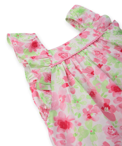 Beebay Floral print frill sleeve dress