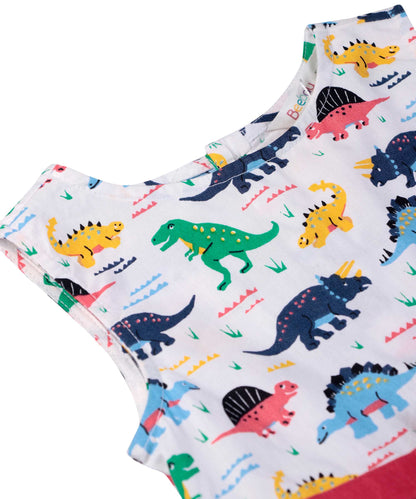 Beebay Dino print bow detail dress