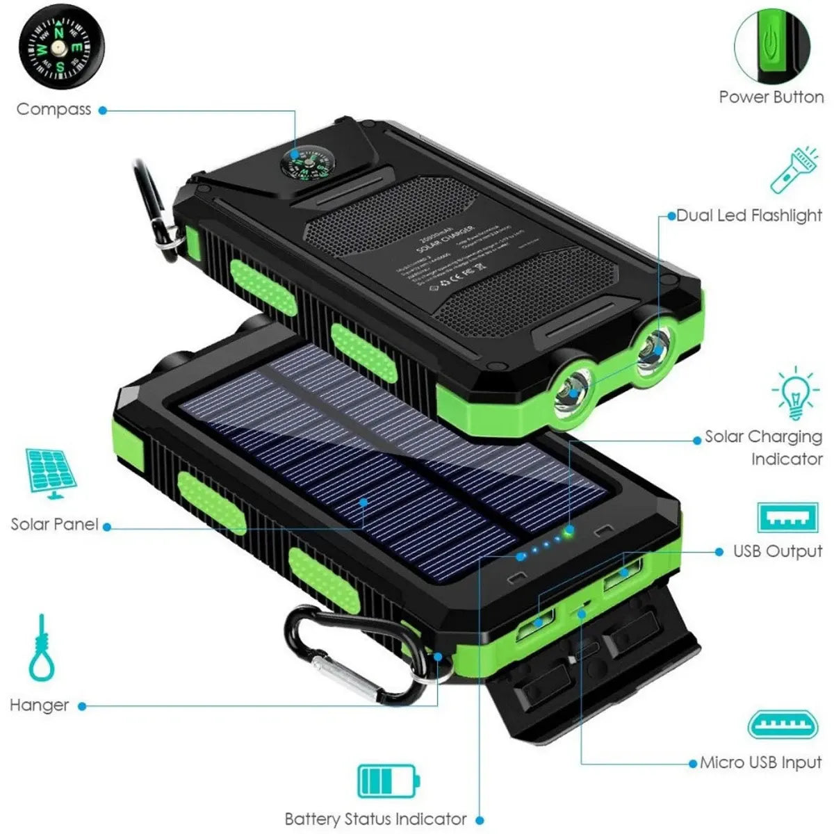 Dual-Charging Solar Power Bank