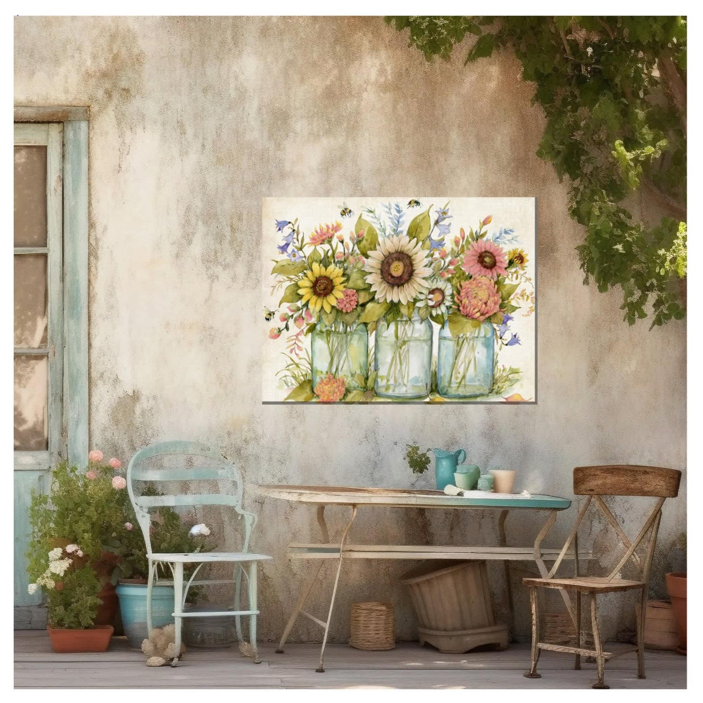 Buzzing Bouquets All Weather Outdoor Art