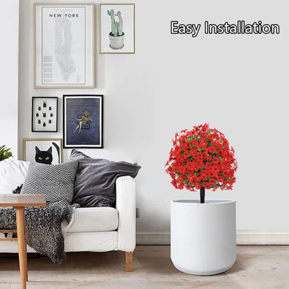 2-Pack Outdoor Artificial Flower Bush Stakes