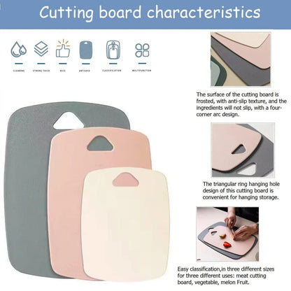 3-Piece Plastic Cutting Board Set