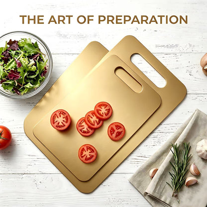 Gold Titanium Stainless Steel Chopping Board