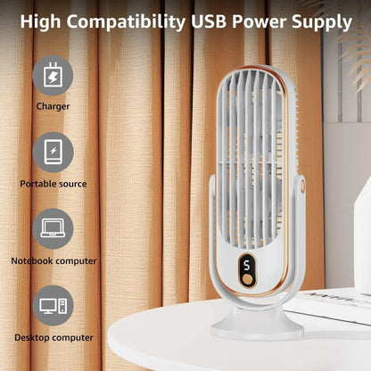 5-Speed Portable Tower Desk Fan