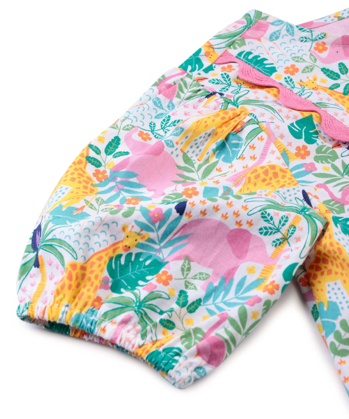 Beebay Tropical print lace detail dress