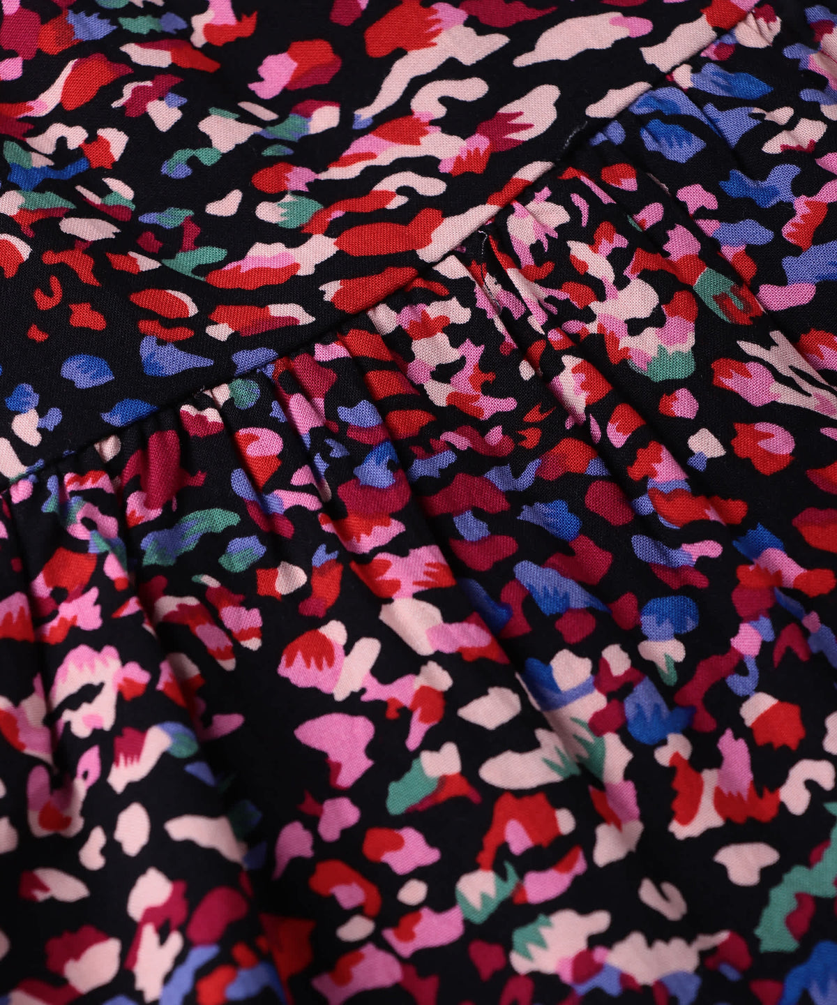 Beebay Button -through printed A-line Black dress