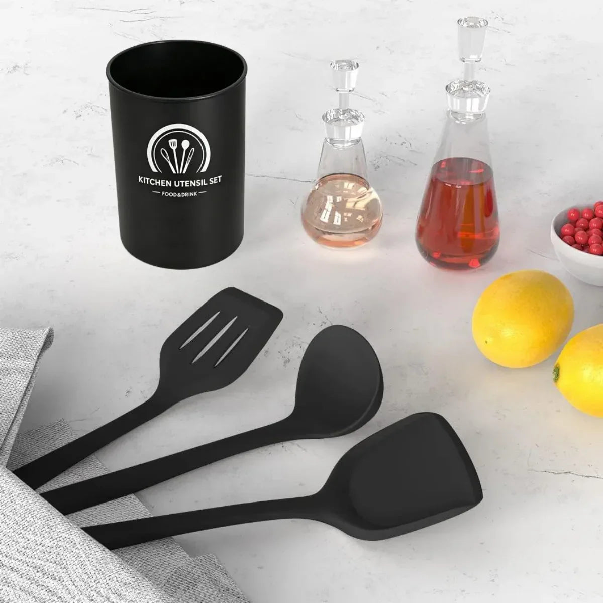 15-Piece Silicone Kitchen Utensil Set