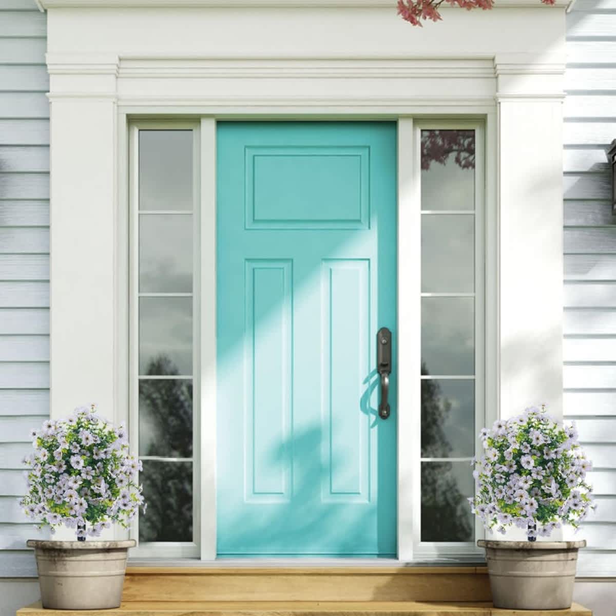 2-Pack Outdoor Artificial Flower Bush Stakes