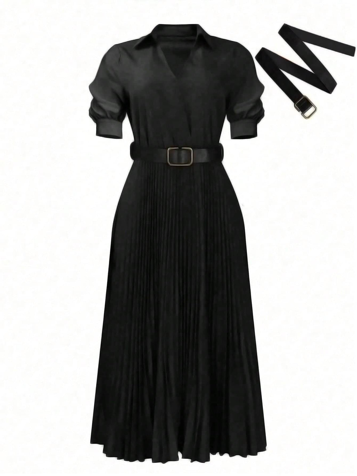 Chic YC Women's 3/4 Sleeve Flared A Line Dress