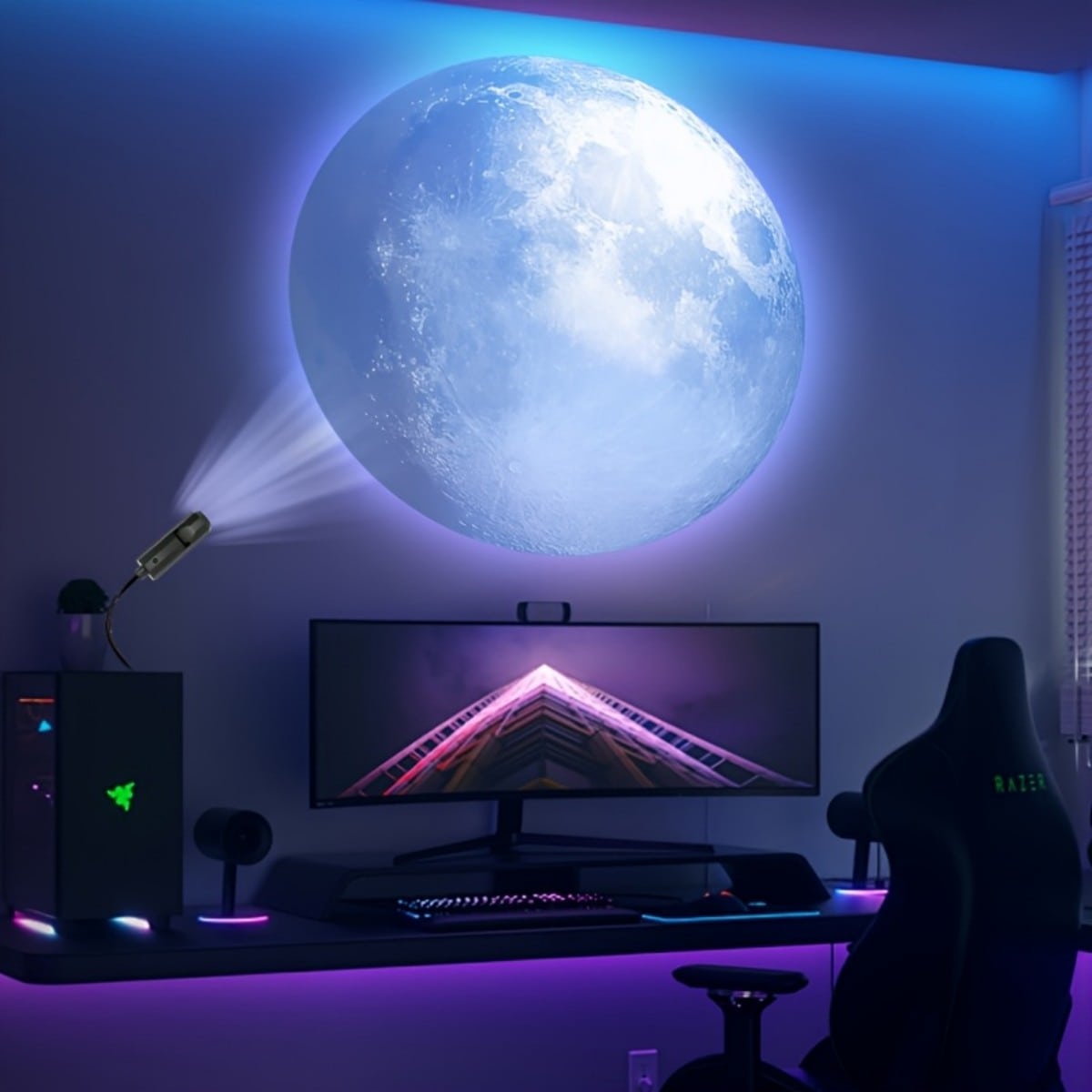 Adjustable 360°Moon Projector Lamp