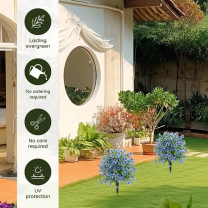 2-Pack Outdoor Artificial Flower Bush Stakes
