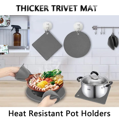 4-Pack Multi-Purpose Silicone Trivet Mats