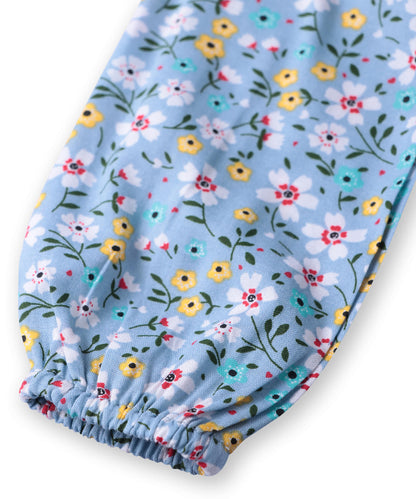 Beebay Button -through printed A-line Blue dress