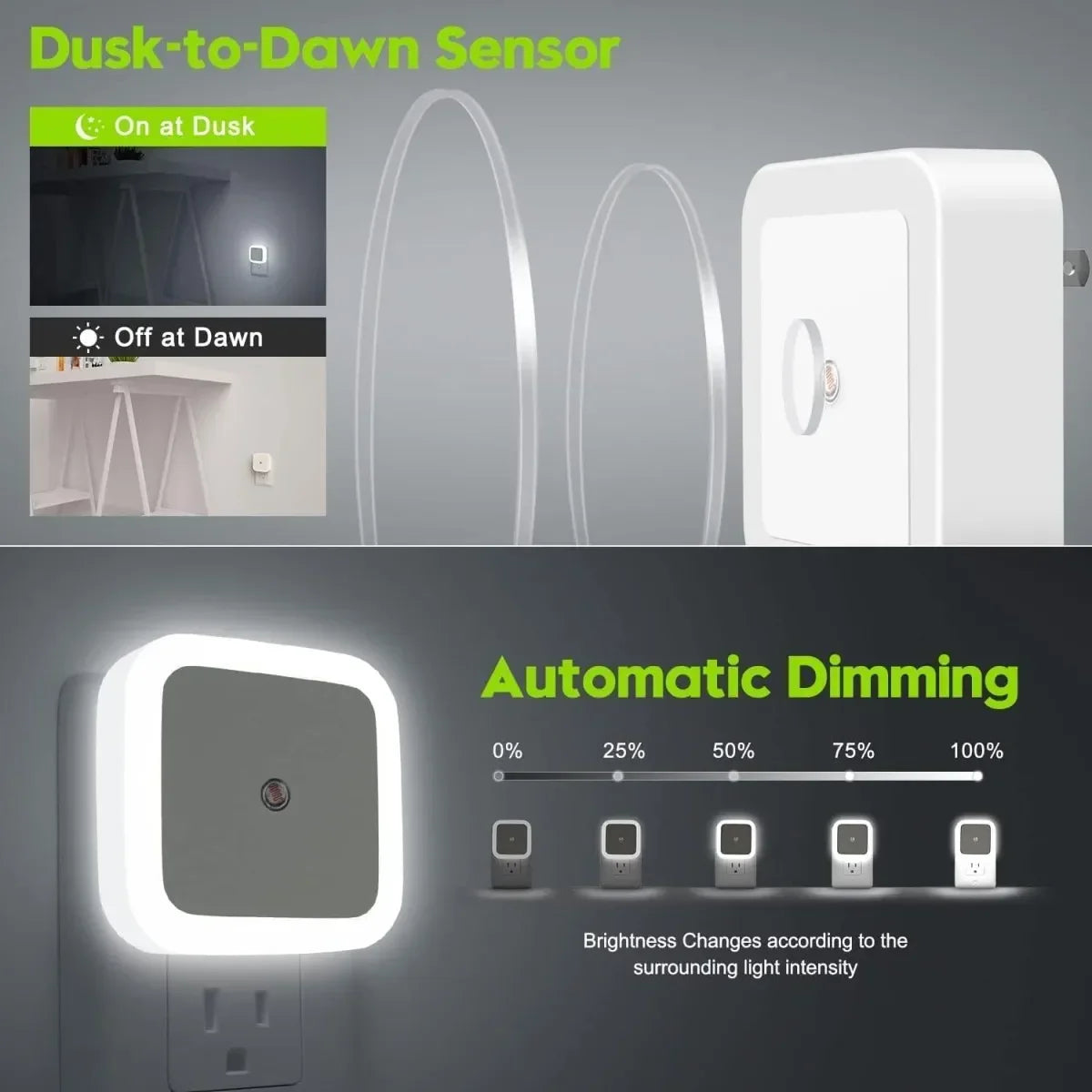 4-Pack Plug-in LED Night Lights