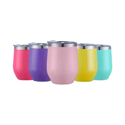 12oz Stainless Steel Egg-Shaped Travel Cup