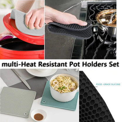 4-Pack Multi-Purpose Silicone Trivet Mats