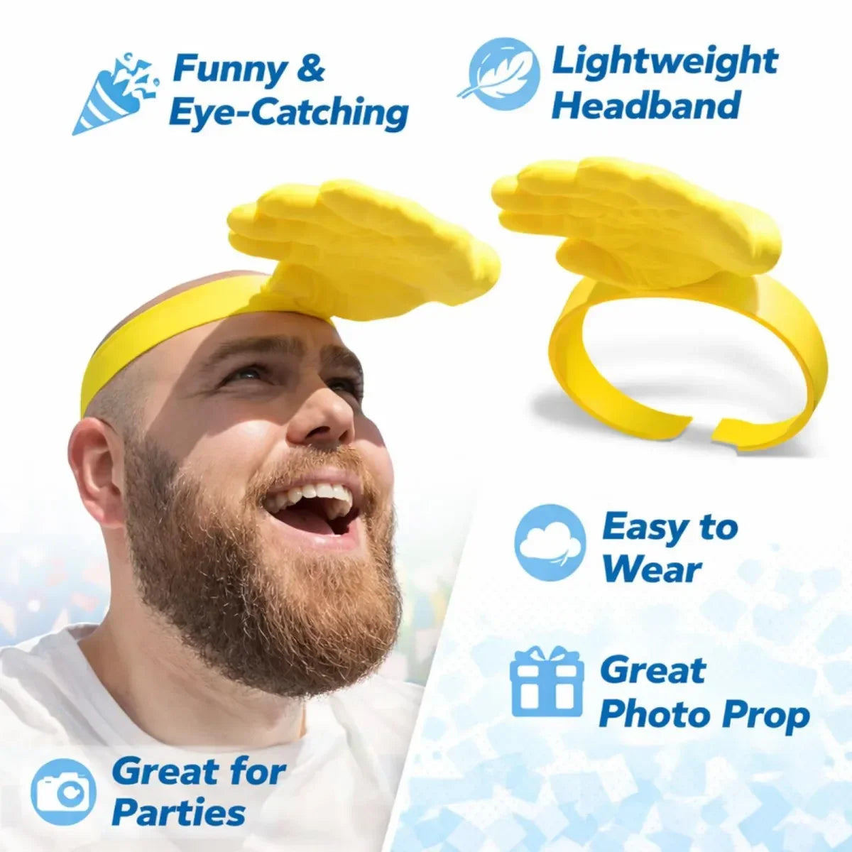Funny Yellow Hand Headband