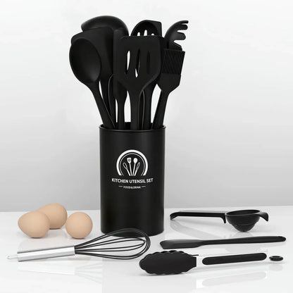 15-Piece Silicone Kitchen Utensil Set