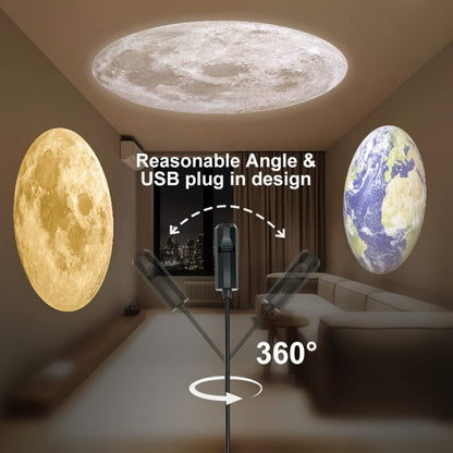 Adjustable 360°Moon Projector Lamp
