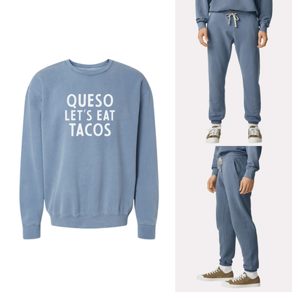 Frankie Jean Queso Let's Eat Tacos Washed Sweatshirt
