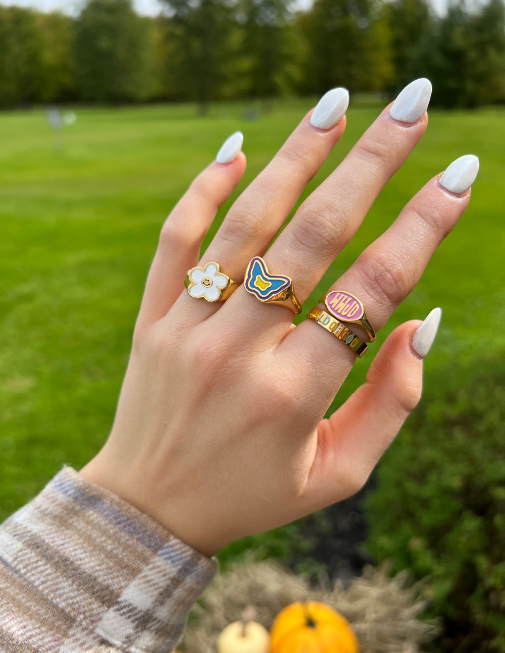 Elevated Faith Pink Enamel WWJD Ring