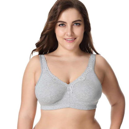 Comfort Cotton Wireless Full Coverage Lace Bra