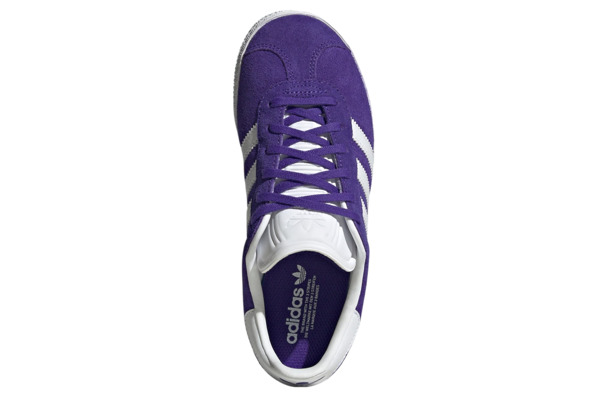 adidas Grade School Gazelle 'Energy Ink Cloud White Gold Metallic Gs' Sneakers